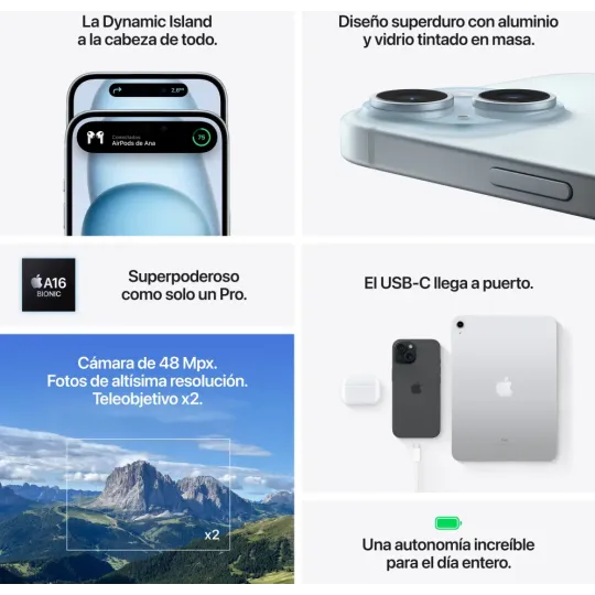 Smartphone Apple iPhone 15 | Ficha del modelo del producto