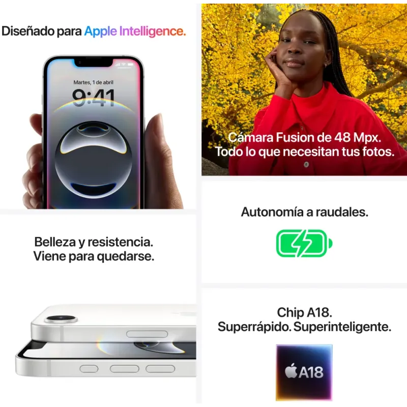 Smartphone Apple iPhone 16e | Ficha del modelo del producto
